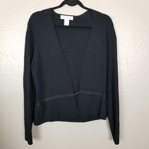 Jones NY Open Work Cardigan Metal Buckle Closure M